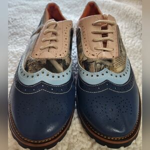 Unique Multicolor Brogue Oxfords